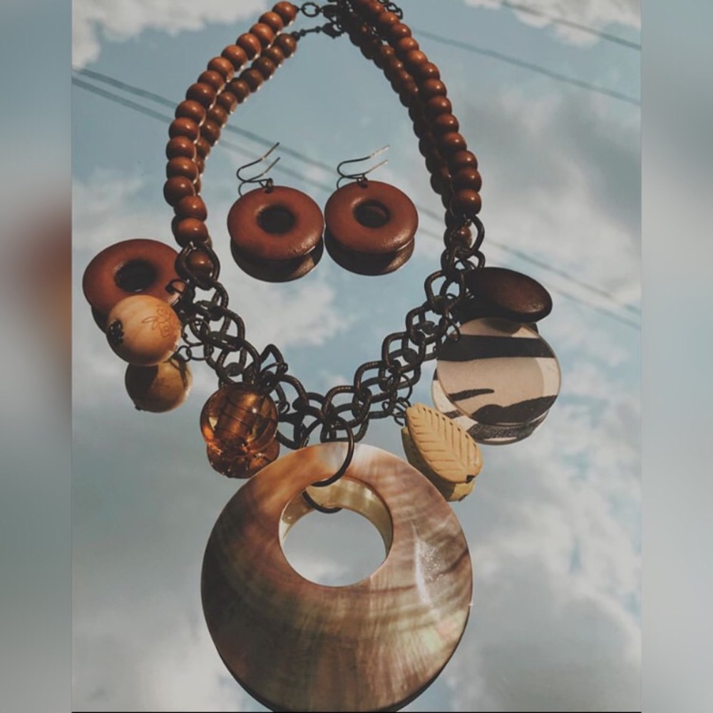 Wooden Jewelry Set